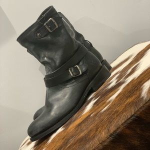 Frye Black Jayden Cross Engineer Boots